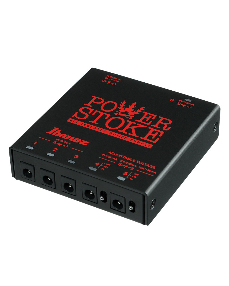 Ibanez PWRS6 Guitar Pedal Power Supply - 6 Isolated Outputs for Guitar Pedals