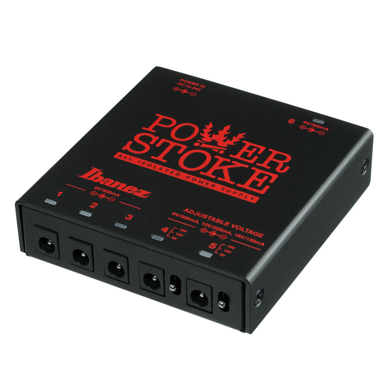 Ibanez PWRS6 Guitar Pedal Power Supply - 6 Isolated Outputs for Guitar Pedals