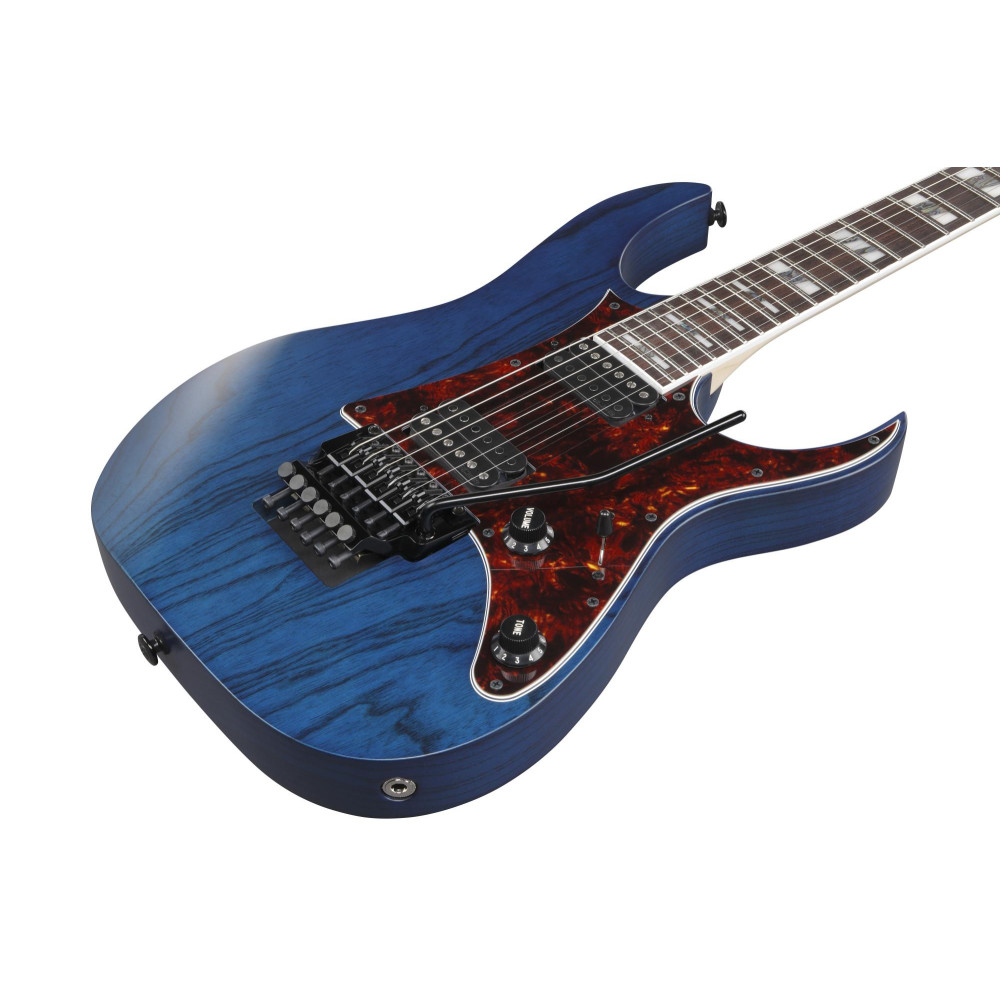 Ibanez RG653DX-TDF Prestige RG Electric Guitar 6-String - Transparent Deep Blue Flat + Case