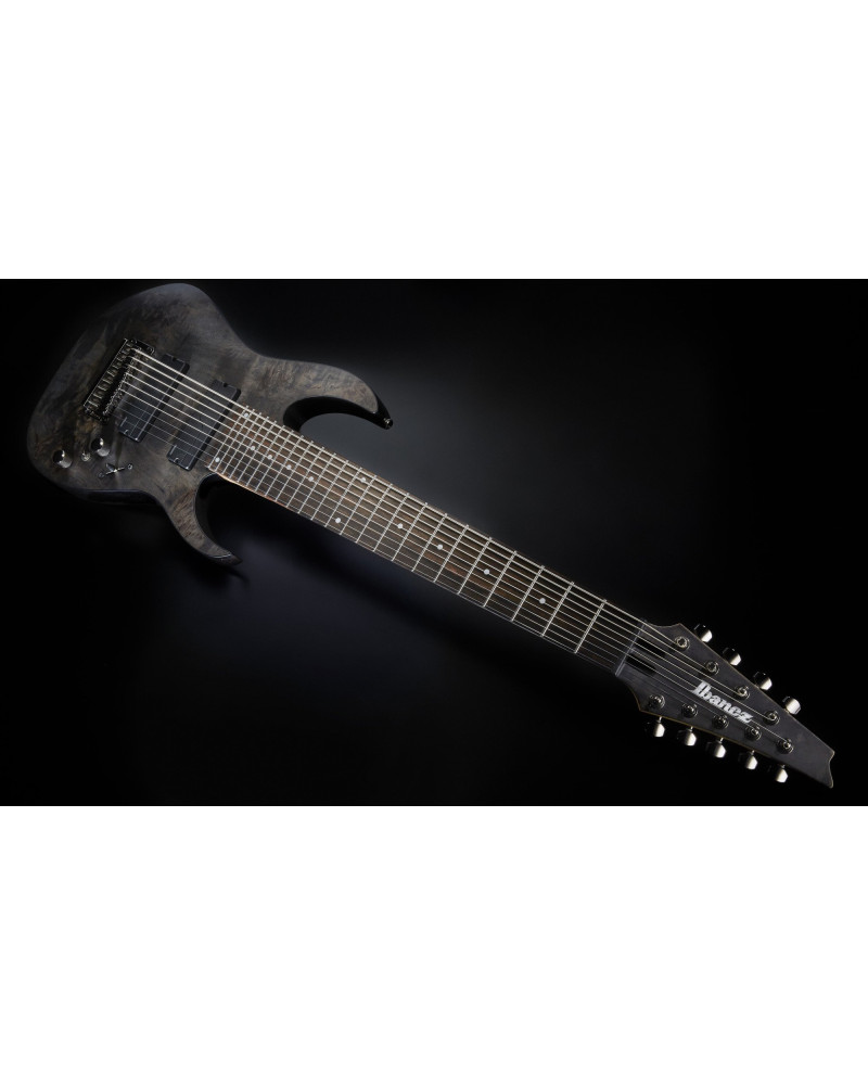 Ibanez RG9PB-TGF Axe Design Lab RG Electric Guitar 9-String - Transparent Gray Flat