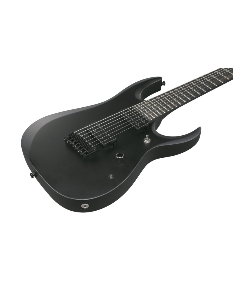 Ibanez RGDRB71-BKF Iron Label RGD Electric Guitar 7-String - Black Flat