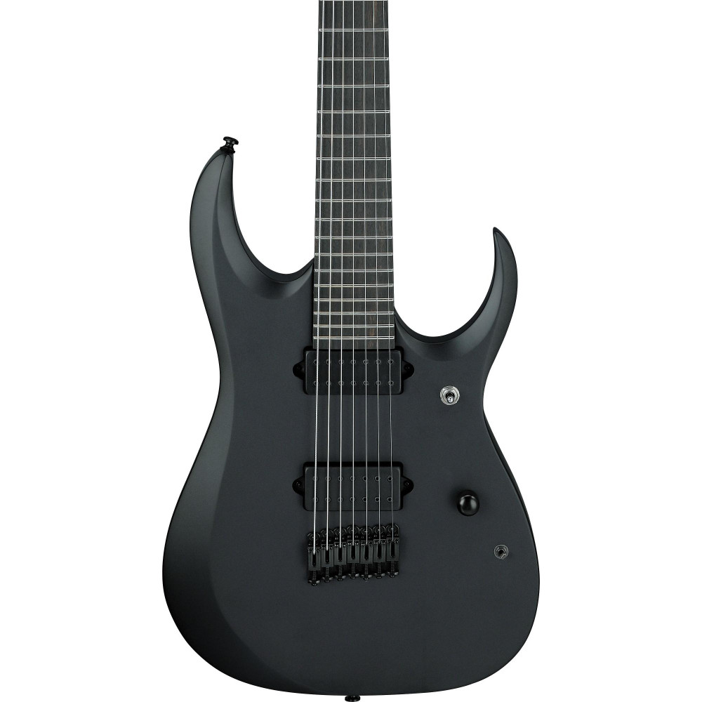 Ibanez RGDRB71-BKF Iron Label RGD Electric Guitar 7-String - Black Flat