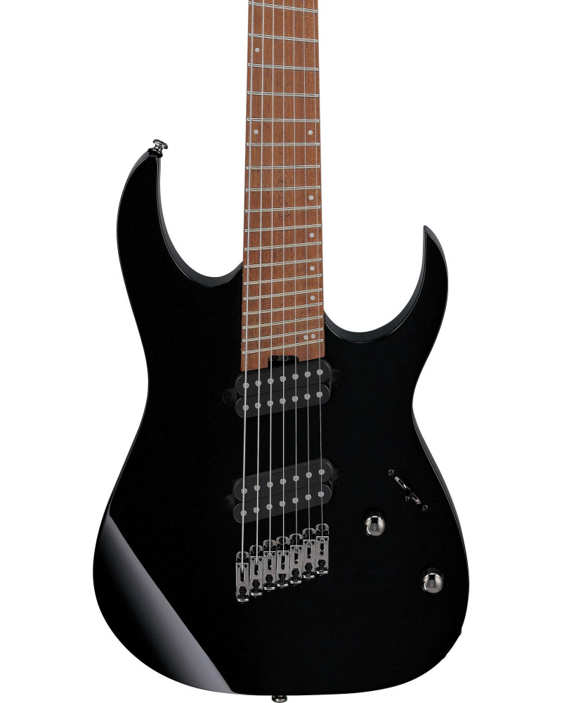 Ibanez RGMS7-BK RG Electric Guitar 7-String Multi Scale - Black
