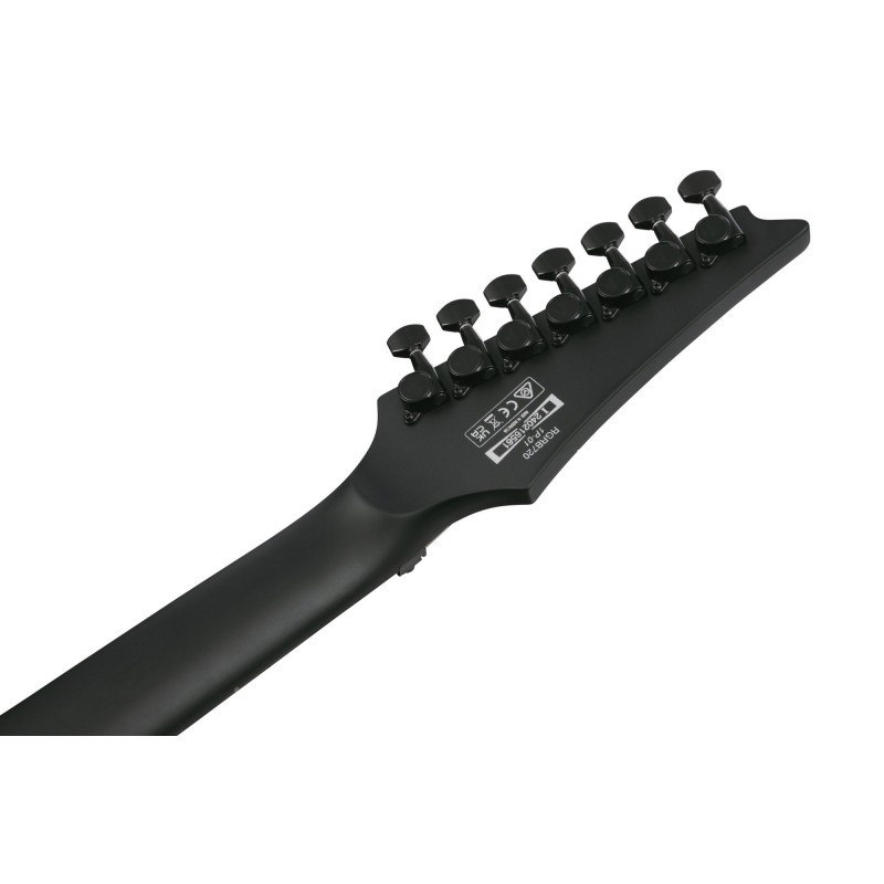 Ibanez RGRB720-BKF Iron Label RGR Electric Guitar 7-String - Black Flat