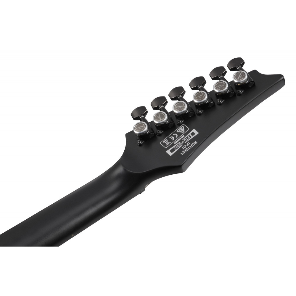 Ibanez RGRTB621-BKF Iron Label RGRT Electric Guitar 6-String - Black Flat