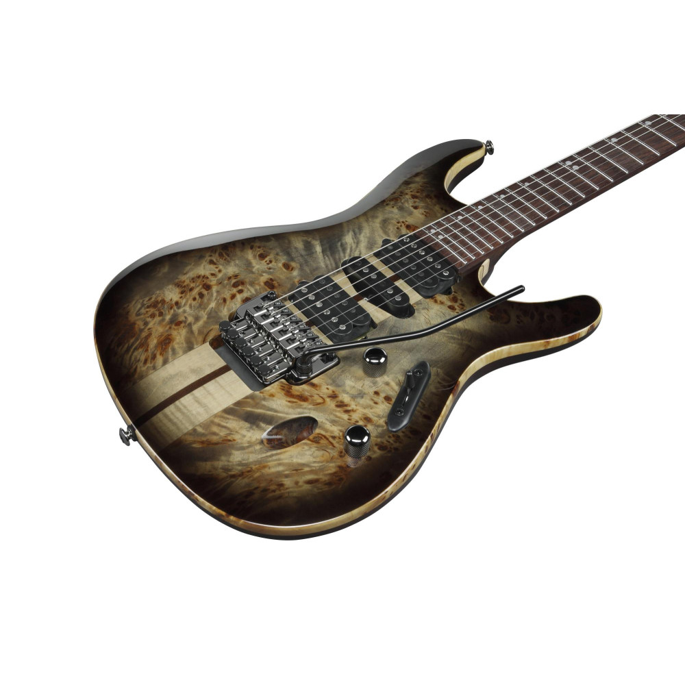 Ibanez S1070PBZ-CKB Premium S Electric Guitar 6-String - Charcoal Black Burst + Gig Bag