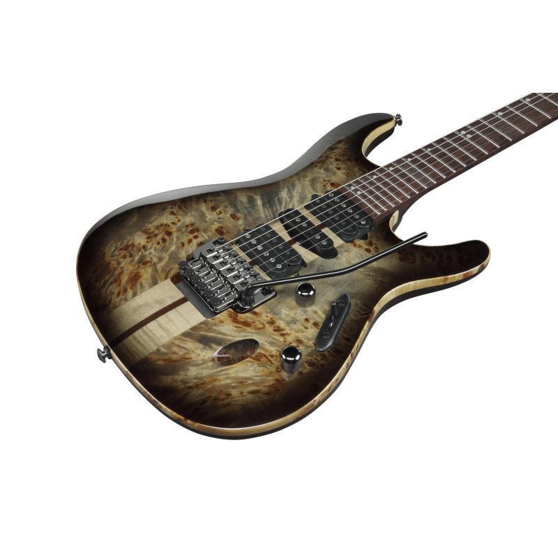 Ibanez S1070PBZ-CKB Premium S Electric Guitar 6-String - Charcoal Black Burst + Gig Bag