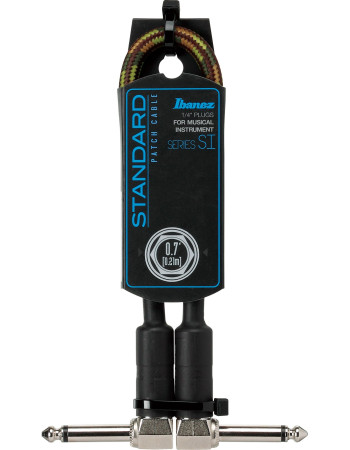 Ibanez SI07P-CGR SI Series (Standard) Guitar Instrument Cable - Patch Cable 2 Right Angle Plug Woven - Male - Male, Camo