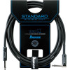 Ibanez SI10L SI Series (Standard) Guitar Instrument Cable- Straight & Right Angle plugs - Male - Male, Black - 3,05 m / 