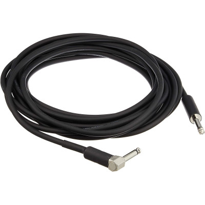 Ibanez SI20L SI Series (Standard) Guitar Instrument Cable - Straight & Right Angle plugs - Male - Male, Black - 6,10 m /