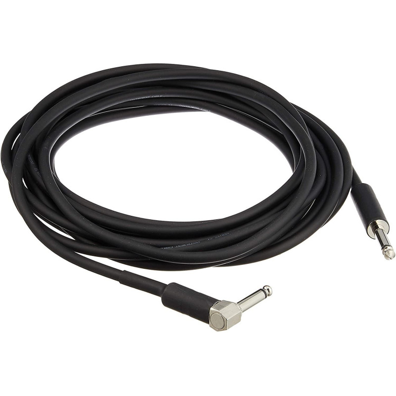 Ibanez SI20L SI Series (Standard) Guitar Instrument Cable - Straight & Right Angle plugs - Male - Male, Black - 6,10 m /