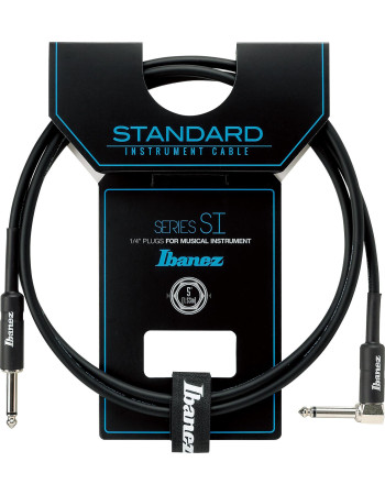 Ibanez SI5L Instrument Cable 1,52m Black Straight & Right Angled Plugs