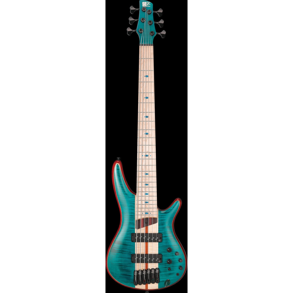 Ibanez SR1426B-CGL Premium SR Electric Bass 6-String - Caribbean Green Low Gloss + Gig Bag