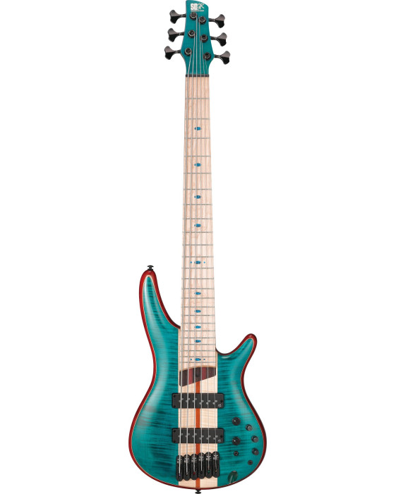 Ibanez SR1426B-CGL Premium SR Electric Bass 6-String - Caribbean Green Low Gloss + Gig Bag
