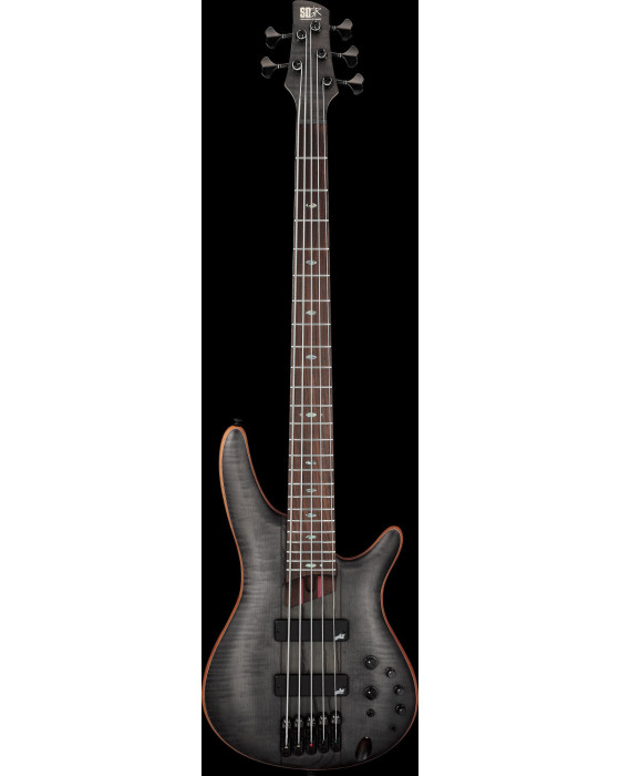 Ibanez SR1455DW-TGF Premium SR Electric Bass 5-String - Transparent Gray Flat + Gigbag