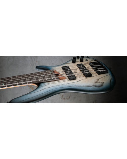 Ibanez SR606E-CTF SR Electric Bass 6-String - Cosmic Blue Starburst Flat