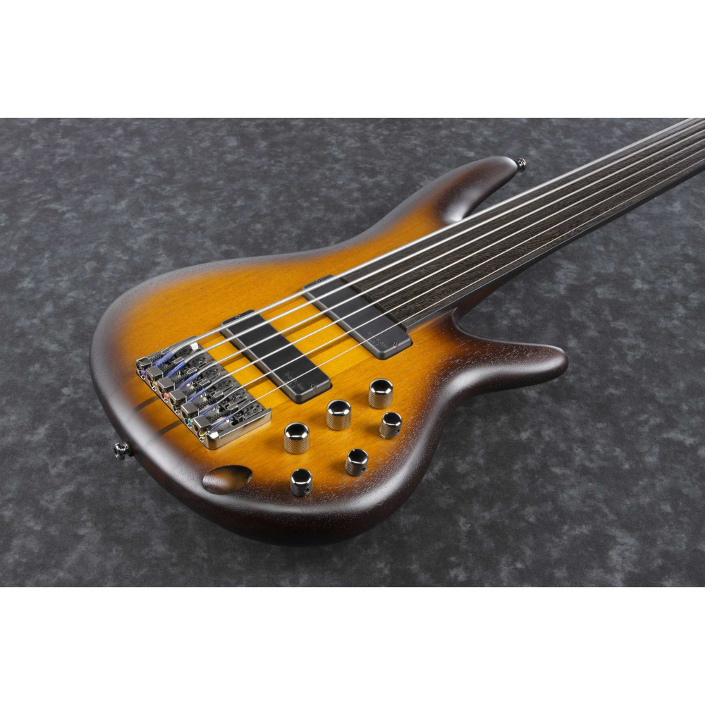 Ibanez SRF706-BBF Bass Workshop SR Electric Bass 6-String Fretless - Brown Burst Flat