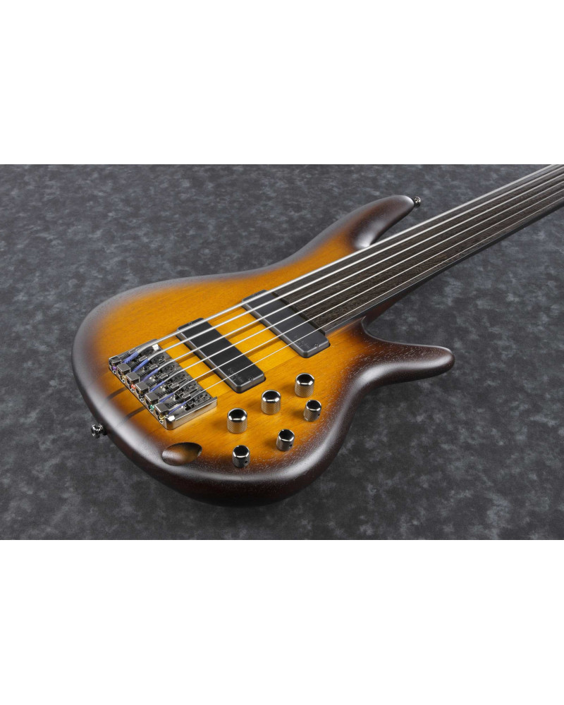 Ibanez SRF706-BBF Bass Workshop SR Electric Bass 6-String Fretless - Brown Burst Flat