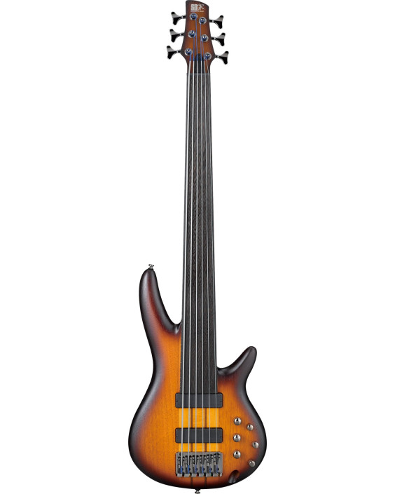 Ibanez SRF706-BBF Bass Workshop SR Electric Bass 6-String Fretless - Brown Burst Flat
