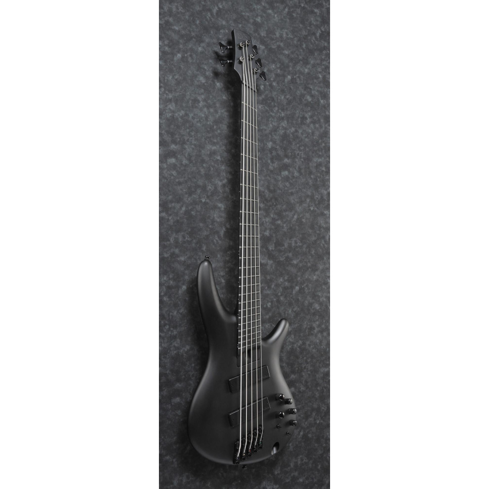 Ibanez SRMS625EX-BKF Iron Label SRMS Electric Bass 5-String Multi Scale - Black Flat