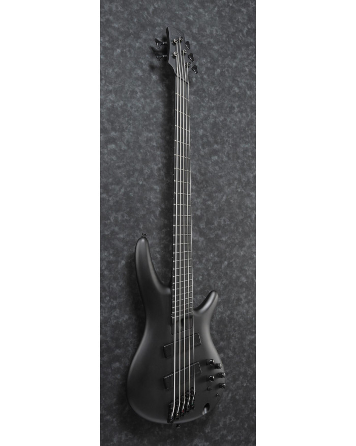Ibanez SRMS625EX-BKF Iron Label SRMS Electric Bass 5-String Multi Scale - Black Flat