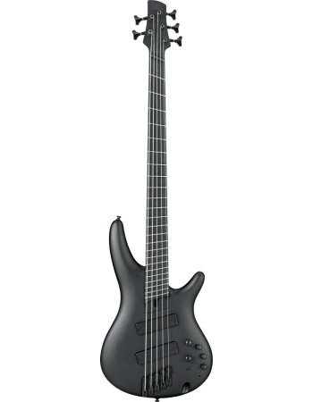 Ibanez SRMS625EX-BKF Iron Label SRMS Electric Bass 5-String Multi Scale - Black Flat