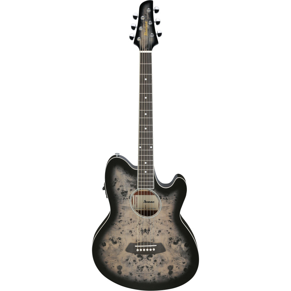 Ibanez TCY10PA-BKB Talman Acoustic Guitar 6-String - Transparent Brown Black Burst High Gloss