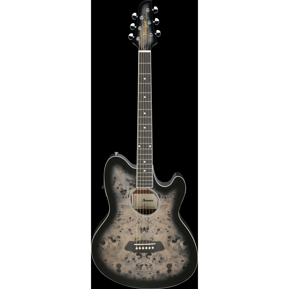 Ibanez TCY10PA-BKB Talman Acoustic Guitar 6-String - Transparent Brown Black Burst High Gloss