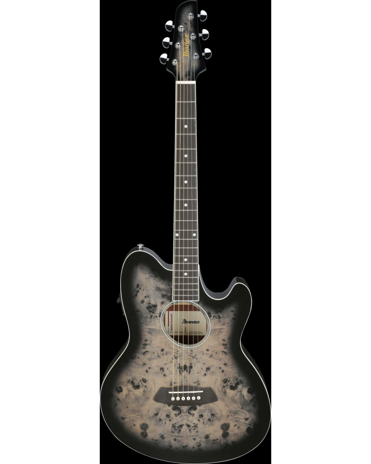 Ibanez TCY10PA-BKB Talman Acoustic Guitar 6-String - Transparent Brown Black Burst High Gloss