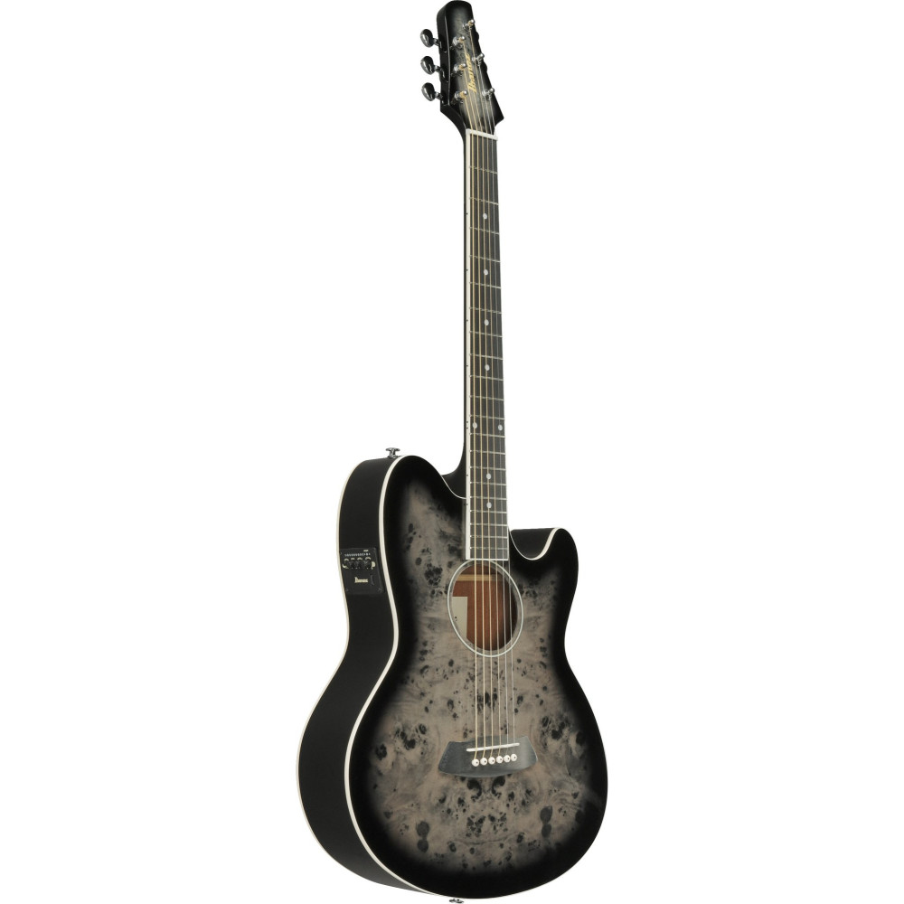 Ibanez TCY10PA-BKB Talman Acoustic Guitar 6-String - Transparent Brown Black Burst High Gloss