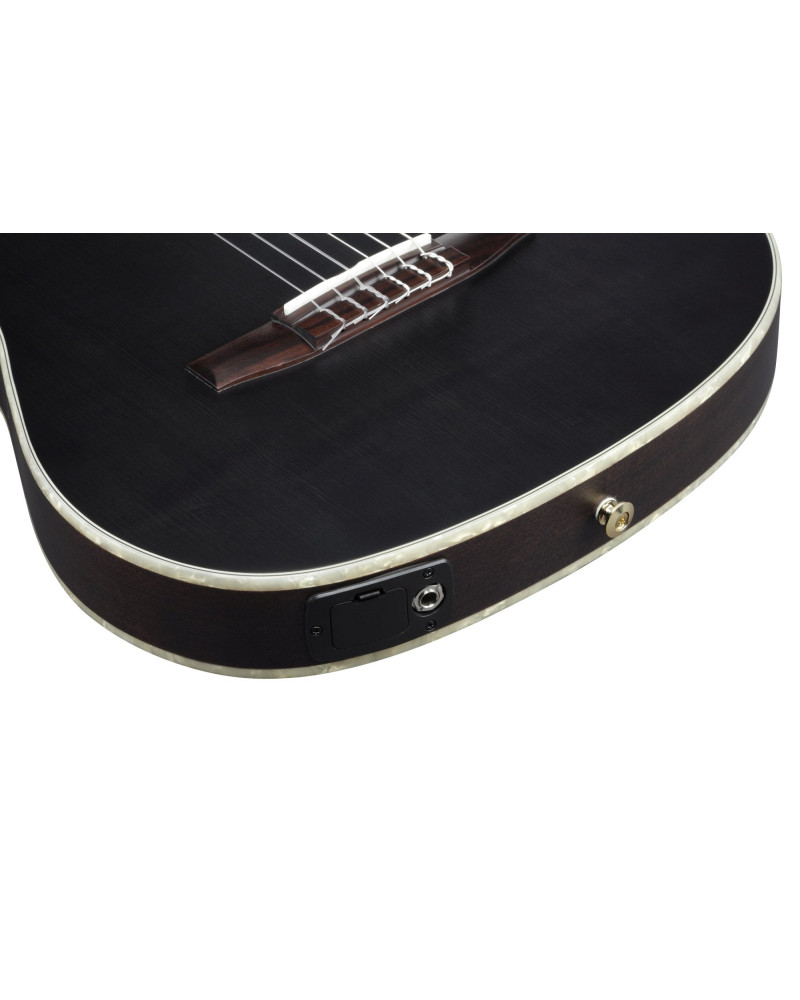 Ibanez TOD10NL-TKF Tim Henson Signature Nylon String Guitar 6-String Lefty - Transparent Black Flat