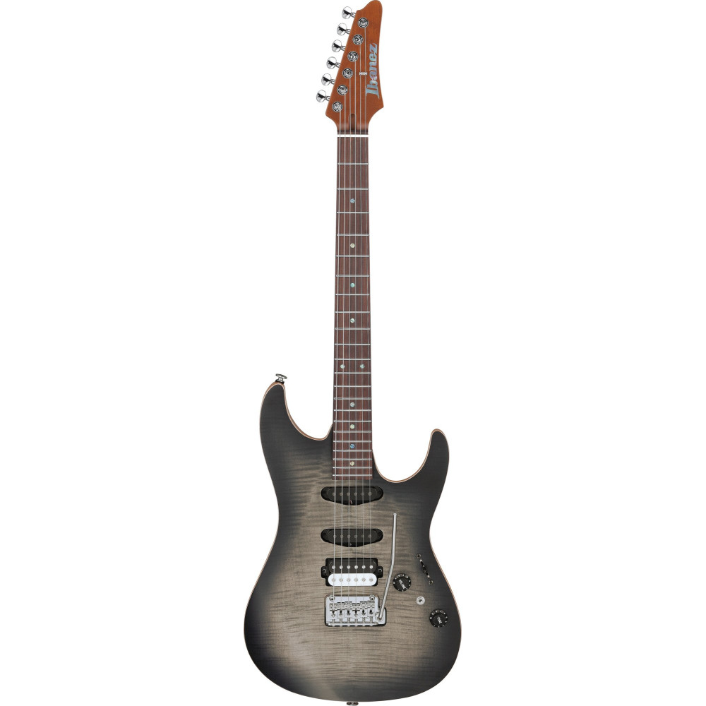 Ibanez TQM2-CUF Tom Quayle Signature Electric Guitar 6-String - Charcoal Black Burst Flat