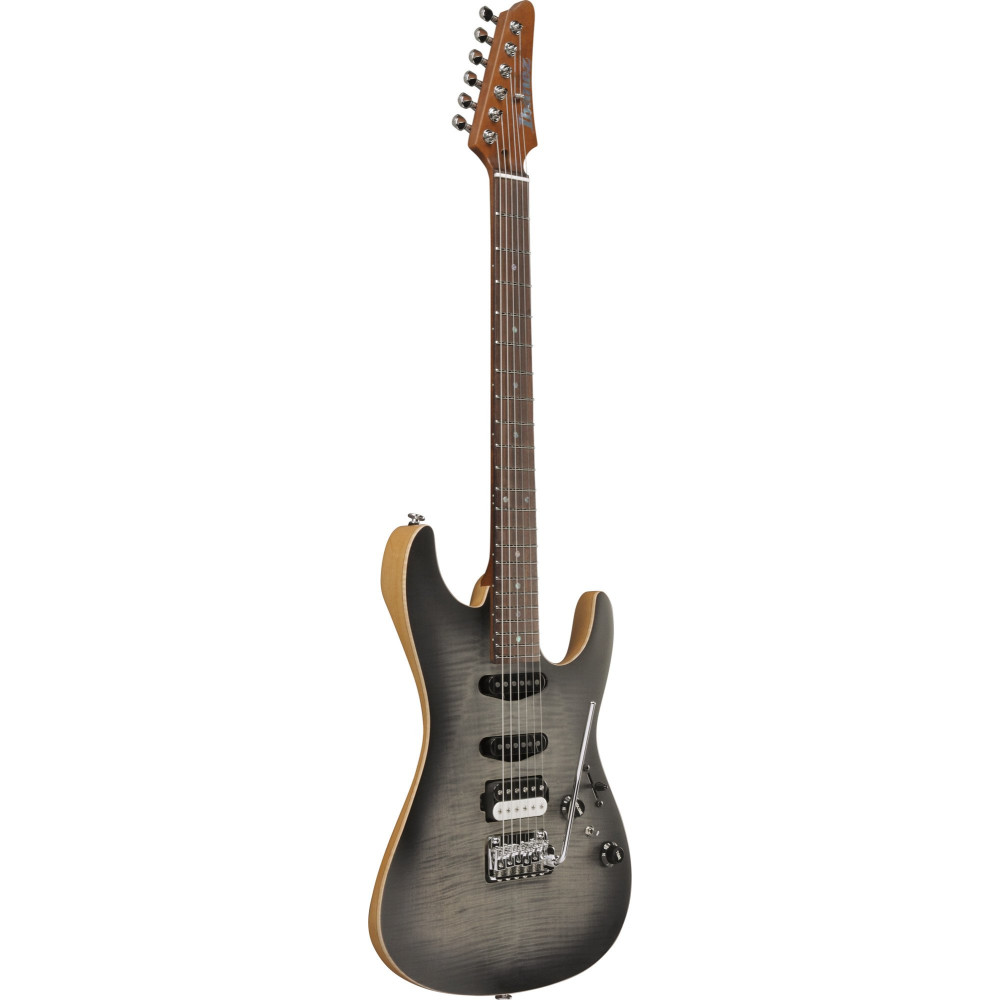 Ibanez TQM2-CUF Tom Quayle Signature Electric Guitar 6-String - Charcoal Black Burst Flat