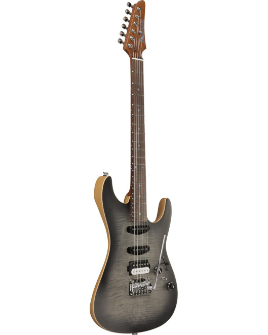 Ibanez TQM2-CUF Tom Quayle Signature Electric Guitar 6-String - Charcoal Black Burst Flat