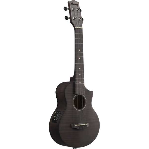 Ibanez UEW12E-BIF UEW Concert Ukulele 4-String - Black Ice Flat