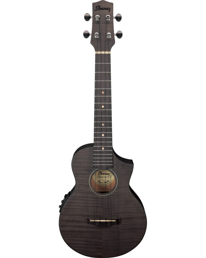 Ibanez UEW12E-BIF UEW Concert Ukulele 4-String - Black Ice Flat
