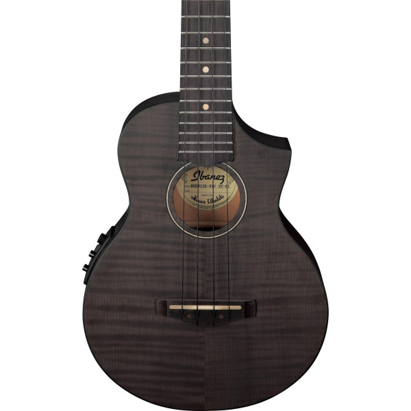 Ibanez UEW12E-BIF UEW Concert Ukulele 4-String - Black Ice Flat