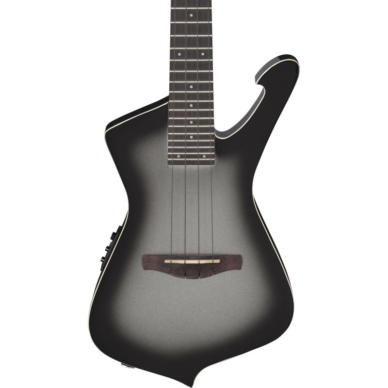 Ibanez UICT100-MGS Iceman Tenor Ukulele 4-String - Metallic Gray Sunburst + Gig Bag
