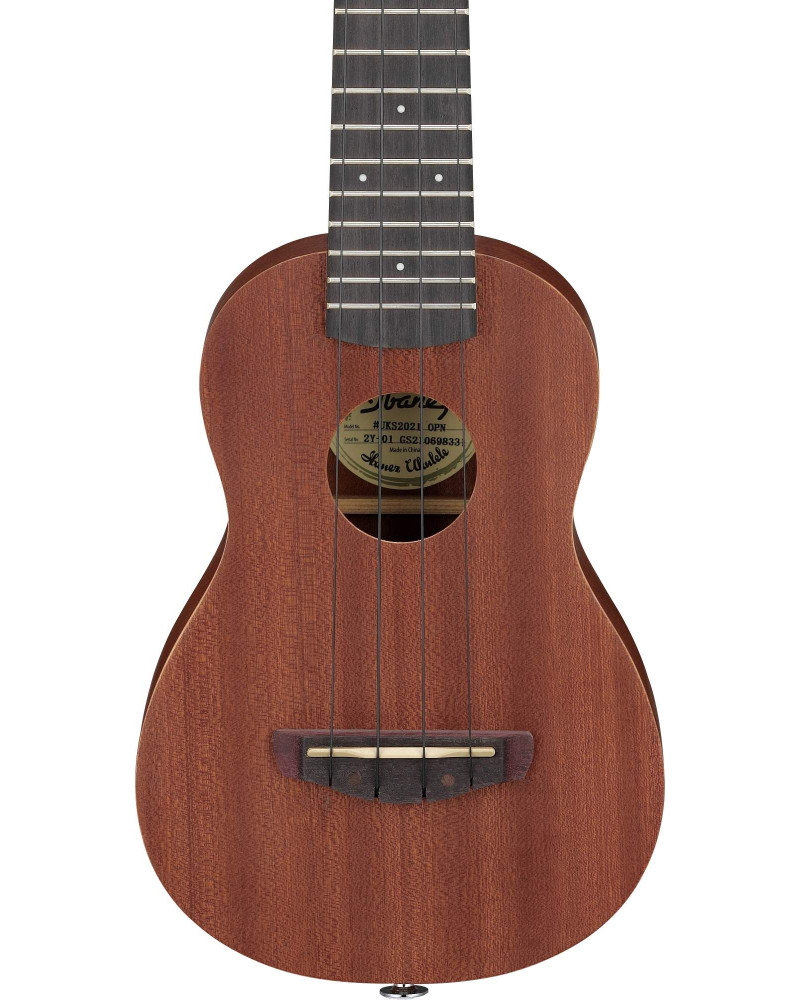 Ibanez UKS100-OPN Soprano Ukulele 4-String - Open Pore Natural + Gig Bag