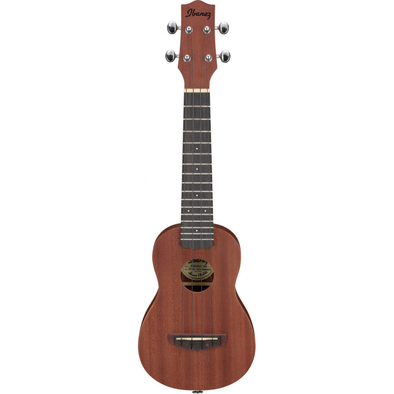Ibanez UKS100-OPN Soprano Ukulele 4-String - Open Pore Natural + Gig Bag