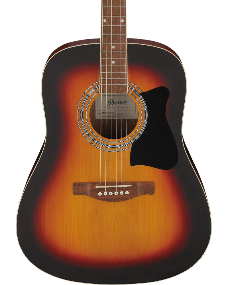 Ibanez V50NJP-OVS Jampack Acoustic Guitar Set 6-String - Open Pore Vintage Sunburst + Gig Bag, Strap, Tuner & Picks