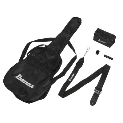 Ibanez V54NJP-WK Jampack Acoustic Guitar Set 6-String - Weathered Black Open Pore + Gig Bag, Strap, Tuner & Picks