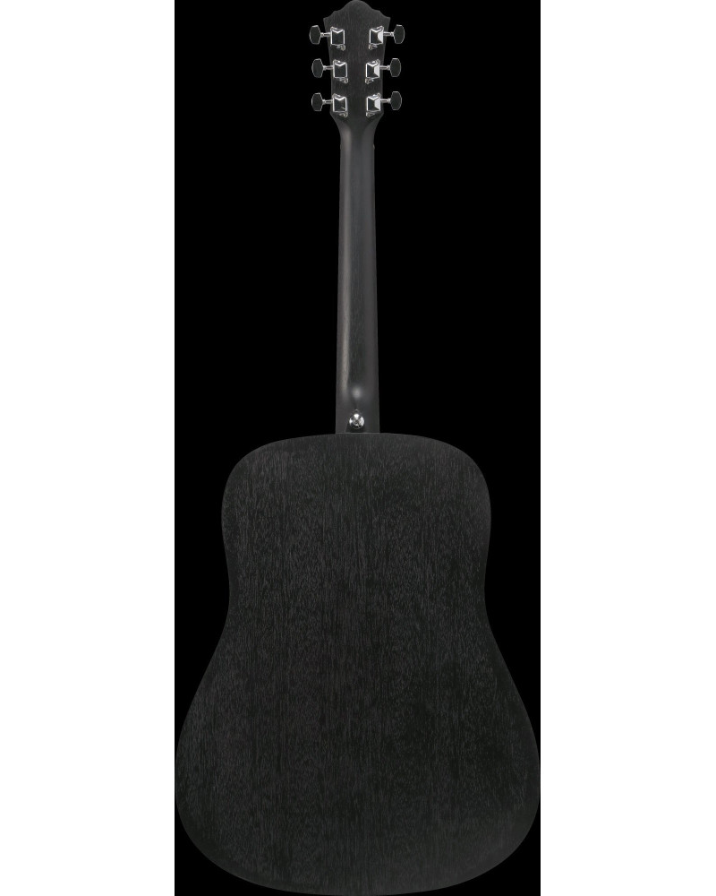 Ibanez V54NJP-WK Jampack Acoustic Guitar Set 6-String - Weathered Black Open Pore + Gig Bag, Strap, Tuner & Picks
