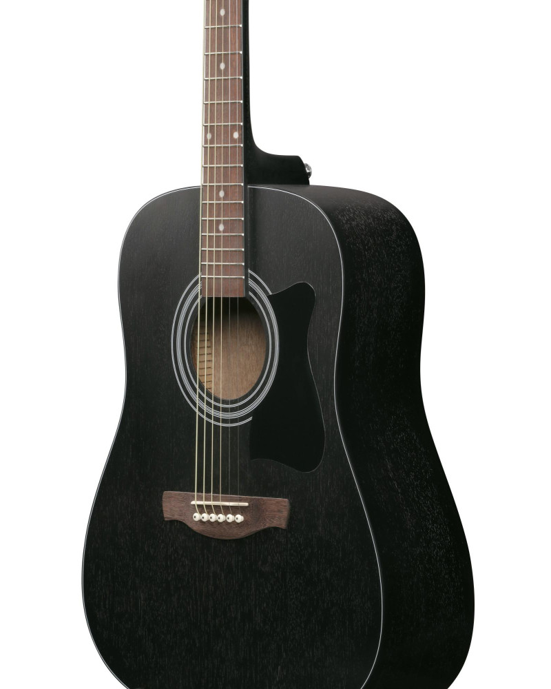 Ibanez V54NJP-WK Jampack Acoustic Guitar Set 6-String - Weathered Black Open Pore + Gig Bag, Strap, Tuner & Picks