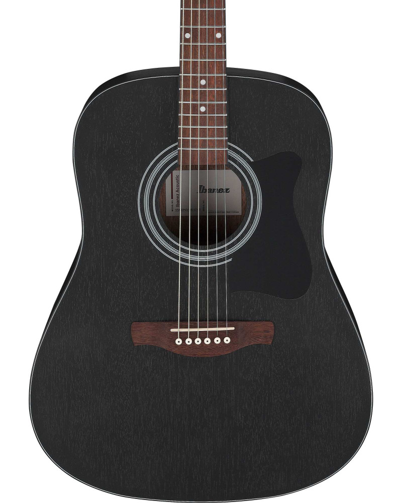 Ibanez V54NJP-WK Jampack Acoustic Guitar Set 6-String - Weathered Black Open Pore + Gig Bag, Strap, Tuner & Picks