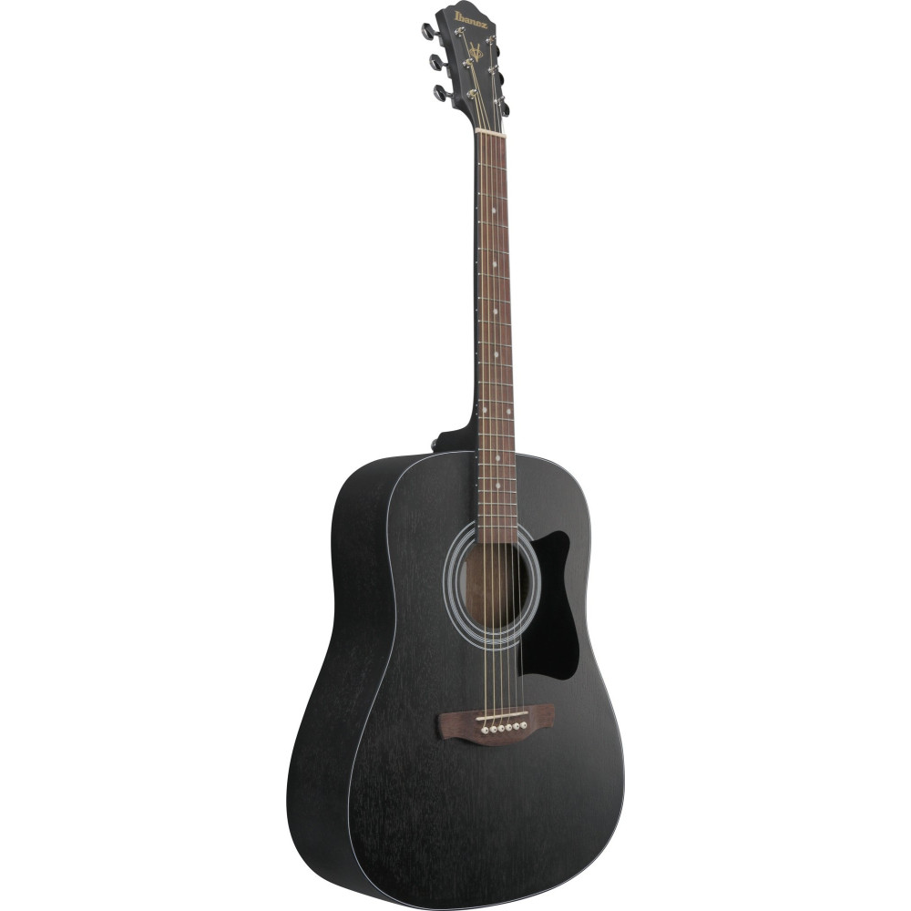 Ibanez V54NJP-WK Jampack Acoustic Guitar Set 6-String - Weathered Black Open Pore + Gig Bag, Strap, Tuner & Picks