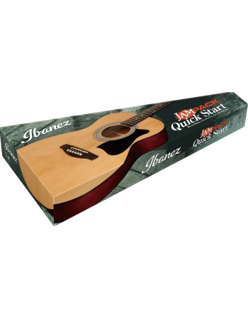 Ibanez VC50NJP-OPN Jampack Acoustic Guitar Set 6-String - Open Pore Natural + Gig Bag, Strap, Tuner & Picks