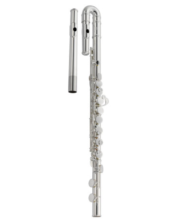 Jupiter JAF1100XE Alto Flute, E mechanism, Two solid-silver headjoints