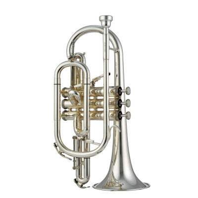 Jupiter JCR1100RSQ Bb cornet, Rose brass, silver-plated