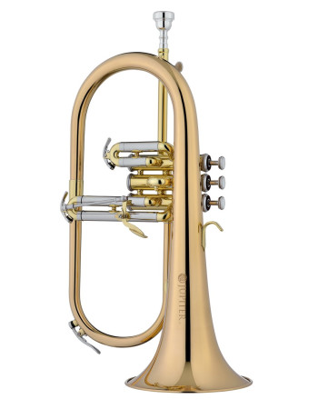 Jupiter JFH1100RQ Bb Flugelhorn, gold brass, lacquered